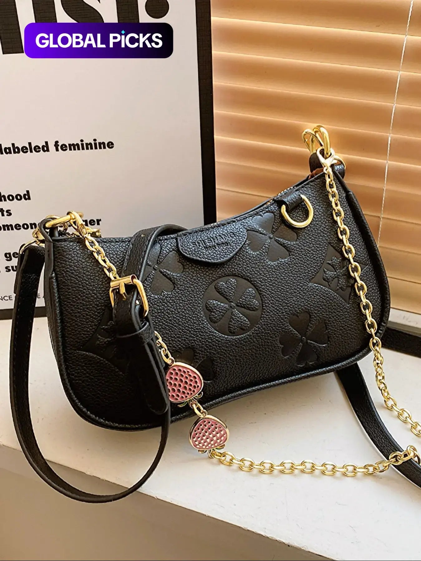 Women's Patterned Bag, Crossbody Bags with Adjustable Strap, Handbag Shoulder Purse, Casual Fashion Bag, Casual PU Leather Zipper Shoulder Purse for Daily Use and Commuting