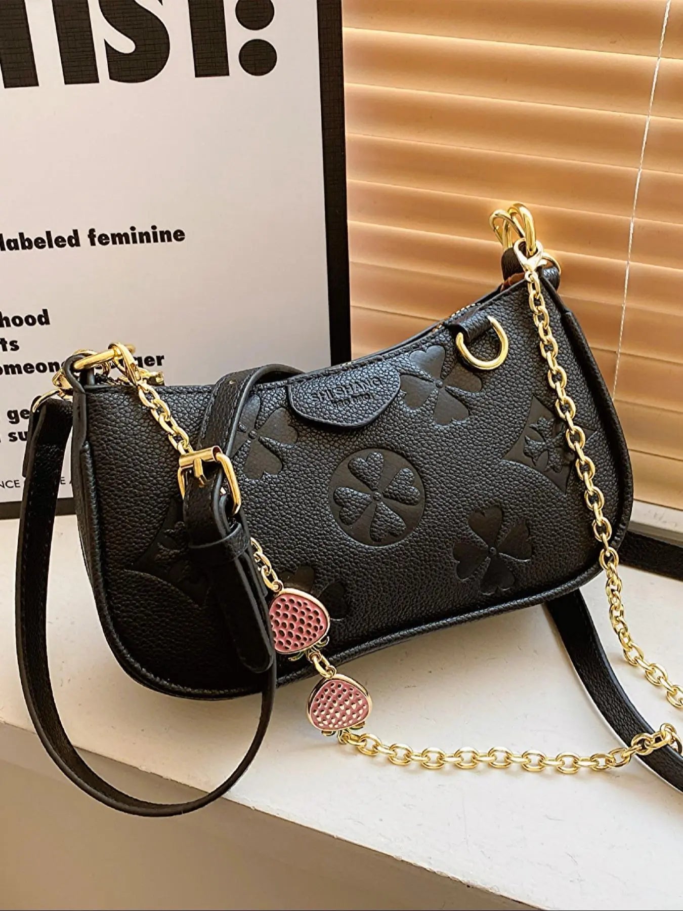 Women's Patterned Bag, Crossbody Bags with Adjustable Strap, Handbag Shoulder Purse, Casual Fashion Bag, Casual PU Leather Zipper Shoulder Purse for Daily Use and Commuting