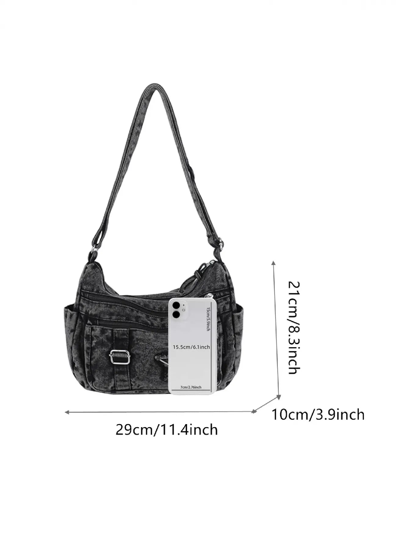 Casual and Fashionable Multi-Pocket Star Pattern Crossbody Bag, Shoulder Bag, Casual Trendy Bag, Crossbody Shoulder Handbag