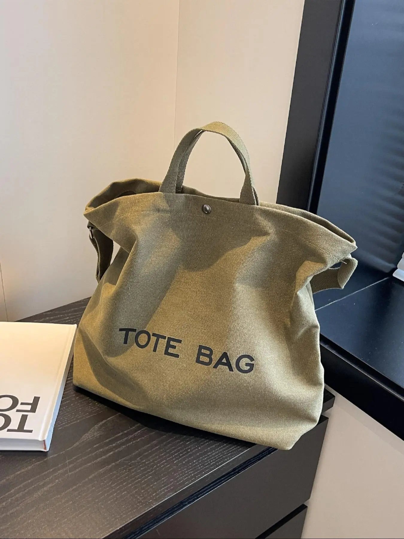 Women's Simple Letter Print Handbag, Casual Large-Capacity Crossbody Shoulder Bag, Suitable for Work & School, Versatile Daily Tote Purse, Stylish Tote Bag, Fashionable Bags