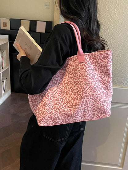 Casual Fashion Large Capacity Corduroy Letter Design Handbag, Perfect for Work & Daily Use, Stylish and Spacious Shoulder Bag, Fashion Bags