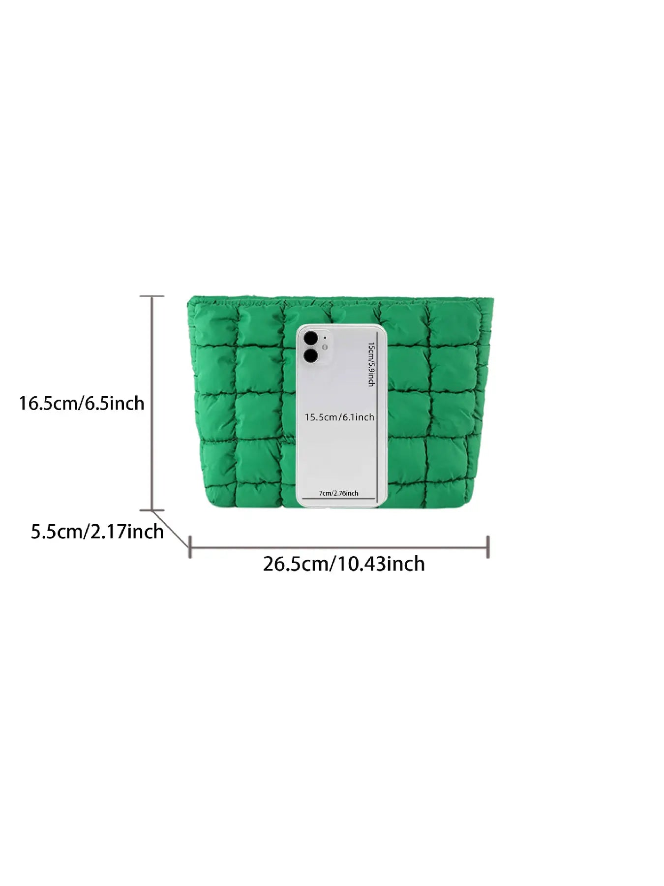 Ladies' fashion quilted plaid convenient makeup bag, casual solid color pleated design lightweight large-capacity storage bag, Portable Cosmetic Bag, Travel Beauty Bag, Cosmetic Travel Bags, Makeup Organizer Pouch, Cosmetic Pouch, Cosmetics Accessories