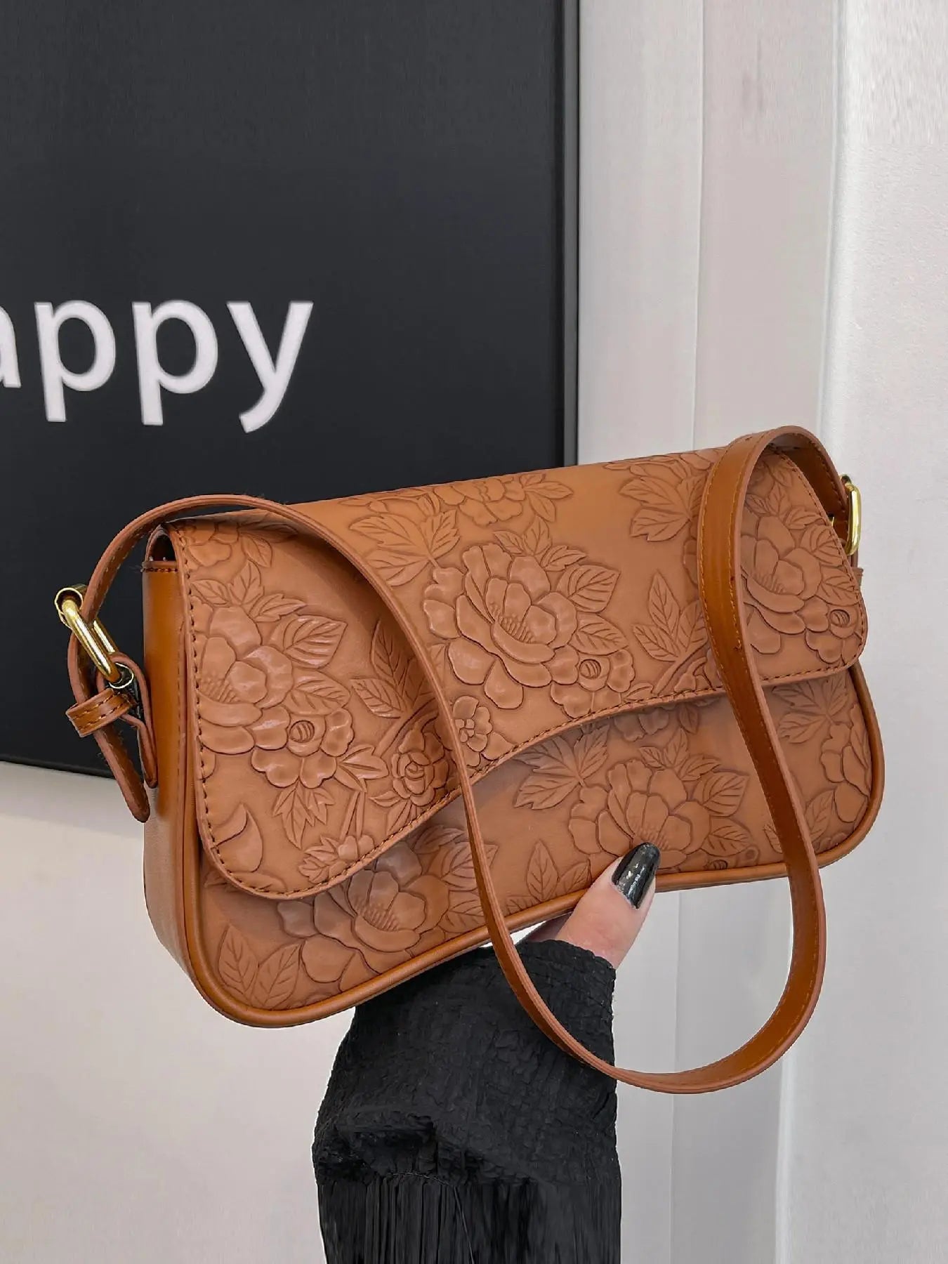 Women's Solid Color Asymmetric Classic Flap Casual Crossbody Shoulder Bag, Versatile Textured PU Leather Commuter Casual Purse for Daily Use, Everyday Crossbody Bag