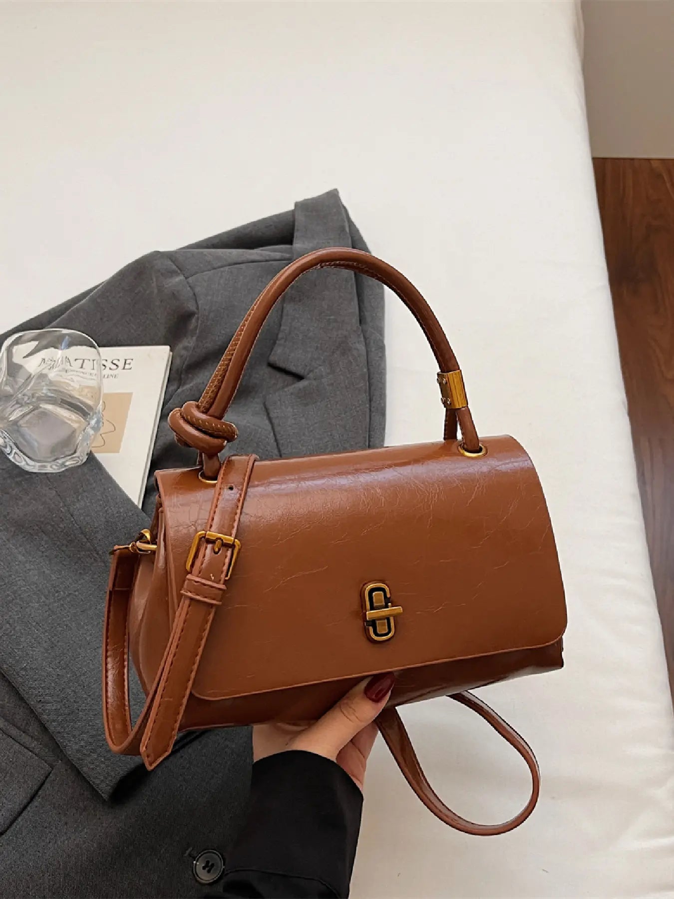 Small Satchel Bag, Casual Flip Cover Clutch for Shopping & Commuting, Crossbody Shoulder Bag, Classic Flap Shoulder, Fashion Bags