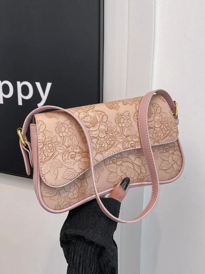 Women's Solid Color Asymmetric Classic Flap Casual Crossbody Shoulder Bag, Versatile Textured PU Leather Commuter Casual Purse for Daily Use, Everyday Crossbody Bag
