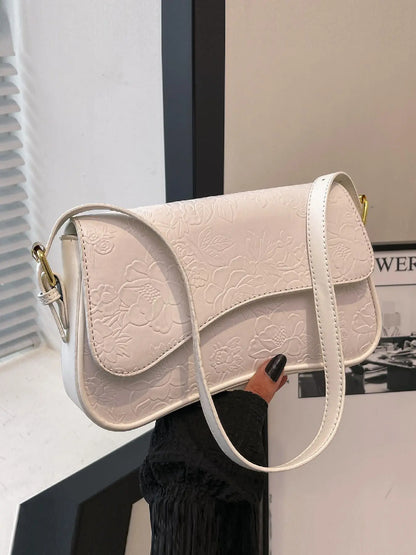 Women's Solid Color Asymmetric Classic Flap Casual Crossbody Shoulder Bag, Versatile Textured PU Leather Commuter Casual Purse for Daily Use, Everyday Crossbody Bag